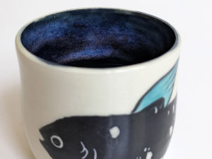 handmade coelacanth cup kness