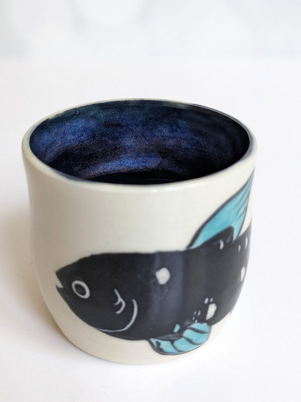 handmade coelacanth cup kness