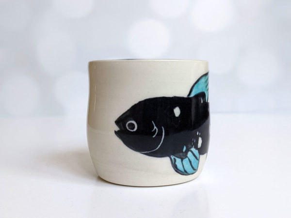 handmade coelacanth cup kness