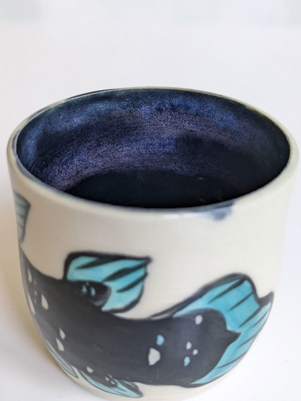 handmade coelacanth cup kness