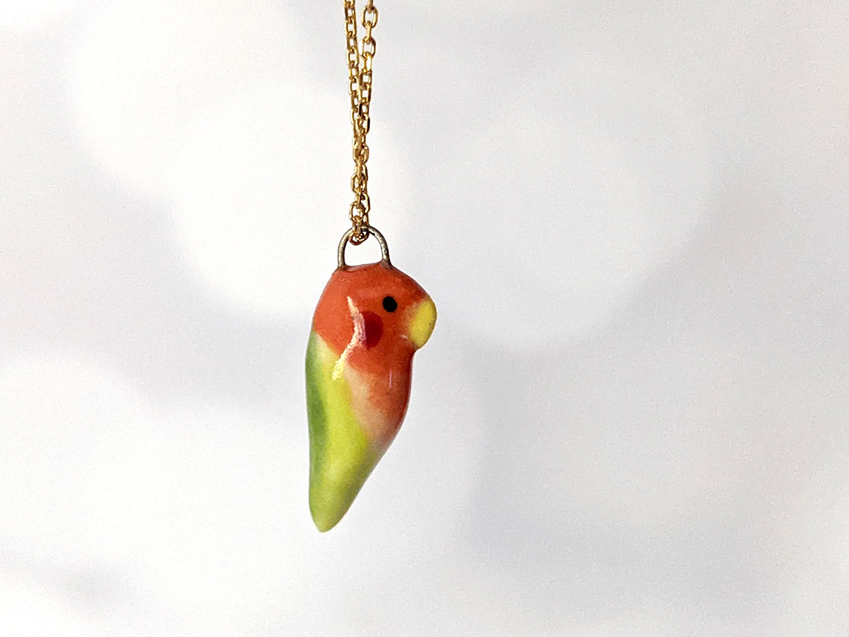 Porcelain Pendant - Lovebird - Kness