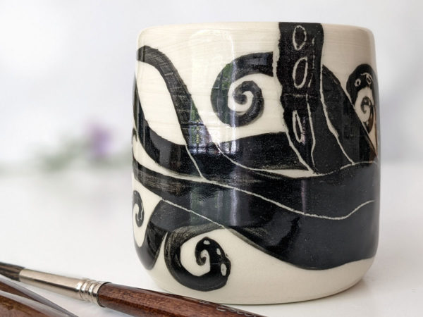 porcelain cup octopus