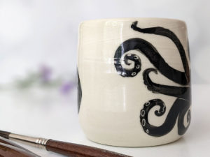 porcelain cup octopus