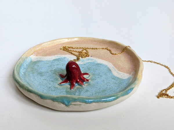 octopus beach jewelry tray