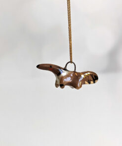 handmade porcelain anteater pendant