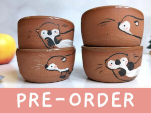 pre order otter tumbler in red clay