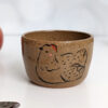 speckled stoneware cup hen chicken