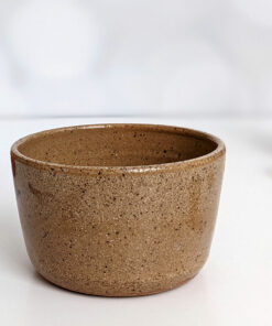 speckled ceramic owl cup