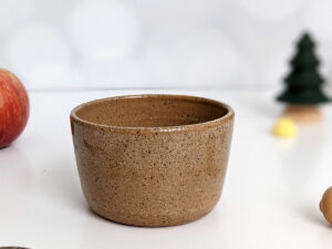 speckled ceramic owl cup