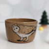 speckled ceramic owl cup