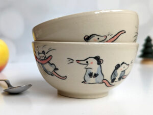 opossum family bowl
