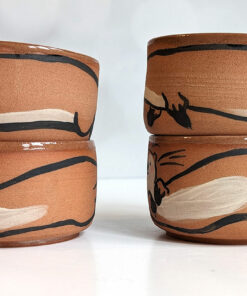 cute otter tumbler handmade in red clay kness