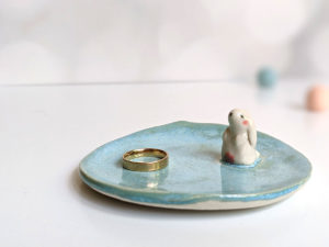 porcelain bunny tray