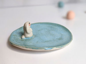 porcelain bunny tray