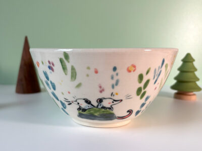 Porcelain bowl - Opossum Mama - Image 5