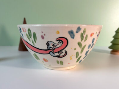Porcelain bowl - Opossum Mama - Image 4