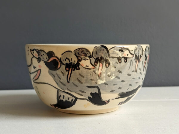 Bol Grès Blanc - Famille opossum – Image 18