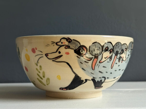 Bol Grès Blanc - Famille opossum – Image 8