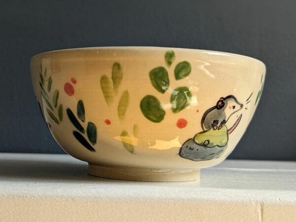 Bol Grès Blanc - Famille opossum – Image 5
