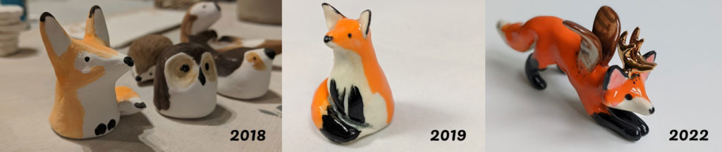 ceramic fox evolution over the years