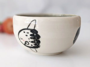 sun fish handmade porcelain bowl