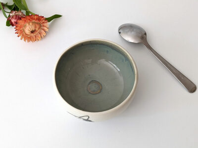 sun fish handmade porcelain bowl