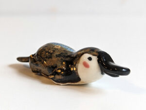 porcelain platypus figurine chopstick rest brush holder