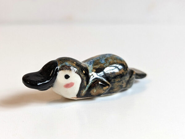 porcelain platypus figurine chopstick rest brush holder