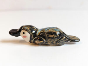 porcelain platypus figurine chopstick rest brush holder