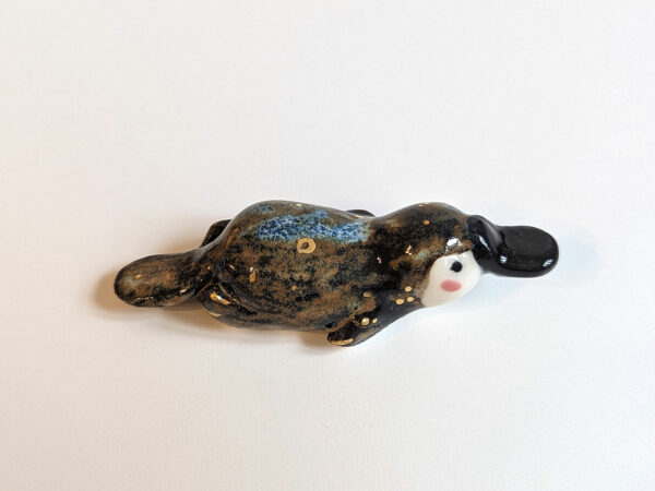 porcelain platypus figurine chopstick rest brush holder