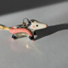 opossum pendant porcelain gold cute kness