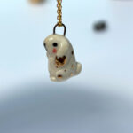Pendentif Porcelaine : Lapin Blanc