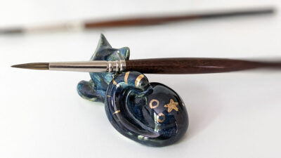 nebula cat porcelain holder
