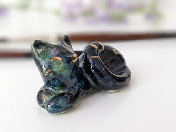 nebula cat porcelain holder