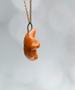 pendentif croissant mignon porcelaine