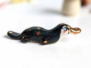 porcelain platypus figurine chopstick rest brush holder