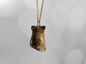 pallas cat pendant porcelain handmade cute