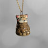 pallas cat pendant porcelain handmade cute