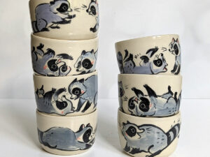 impossibly cute raccoon tumblers