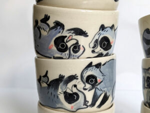 impossibly cute raccoon tumblers