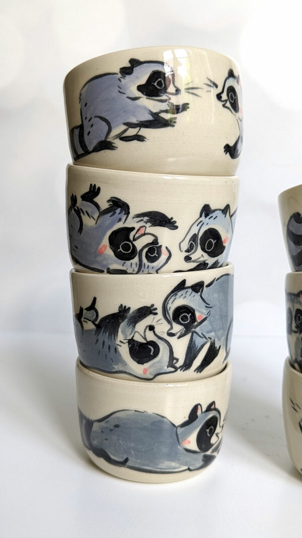 impossibly cute raccoon tumblers