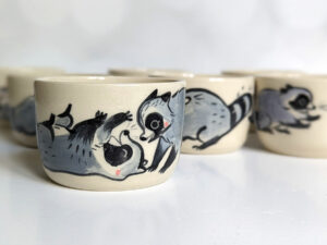 impossibly cute raccoon tumblers