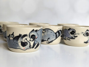 impossibly cute raccoon tumblers