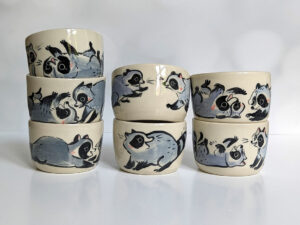 impossibly cute raccoon tumblers