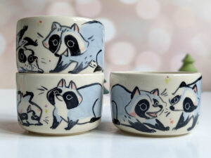 impossibly cute raccoon tumblers