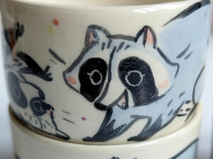 impossibly cute raccoon tumblers