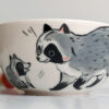 handmade raccoon bowl porcelain