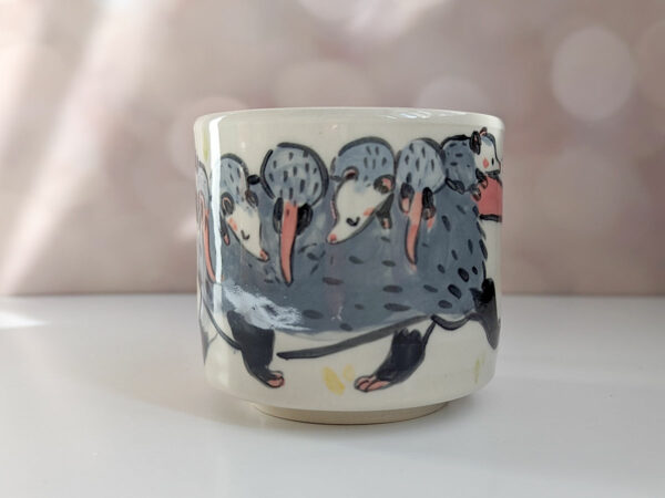 opossum family mug kness