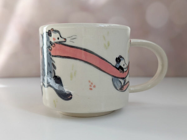 opossum family mug kness