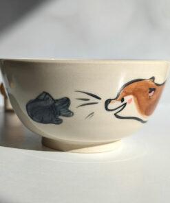 handmade stoneware bowl otter